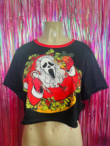 SantaFace Crop Top