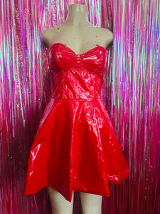 Red Vinyl Dress