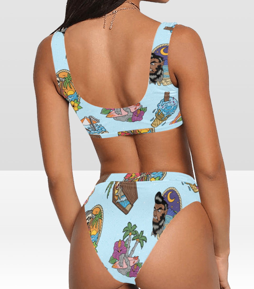 Spooky Buffett 80s French Cut Bikini