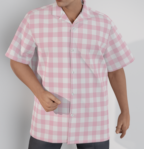 Pink Gingham Button Up Shirt