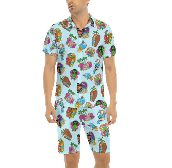 Horror Movies In Paradise Mens Shorts and Shirt Set or Separates