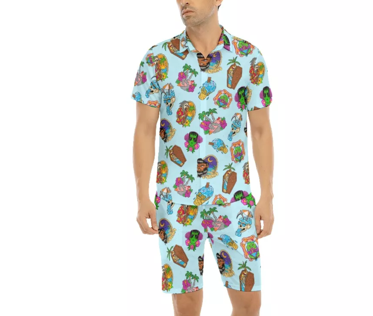 Horror Movies In Paradise Mens Shorts and Shirt Set or Separates