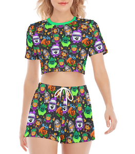 Halloween Nuggets Crop Top and Shorts Set
