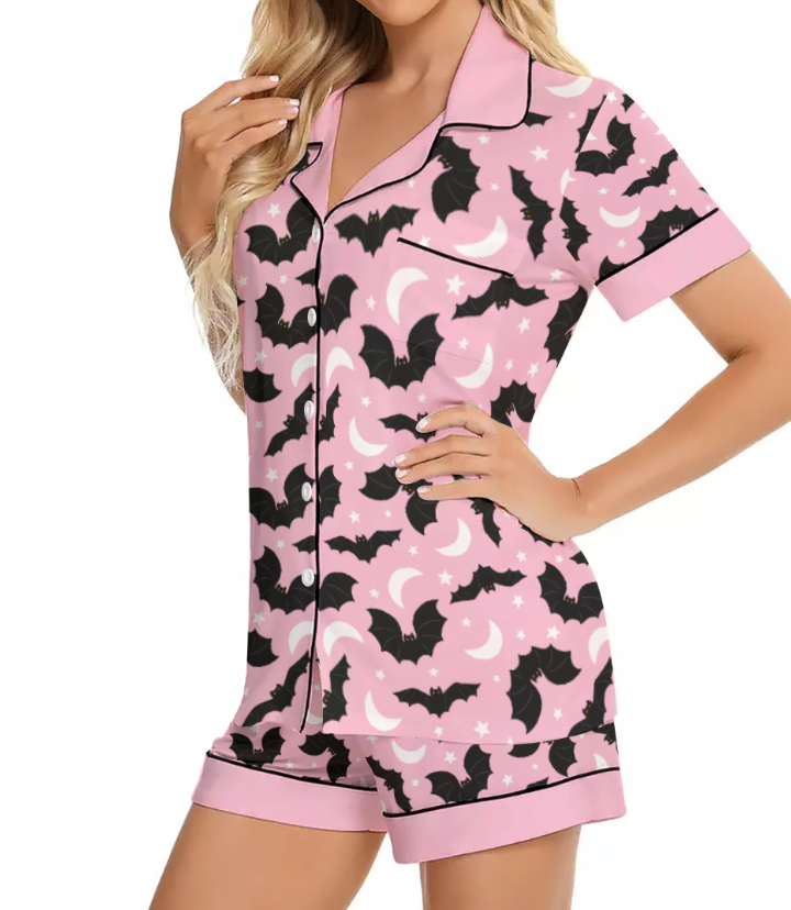 Pink Bat Pajama Set