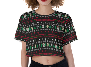 Ugly Christmas Sweater Crop Top