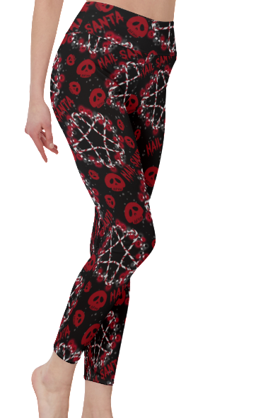 Hail Santa Candy Cane Leggings