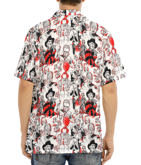 Spooky Sketches Button Up Shirt
