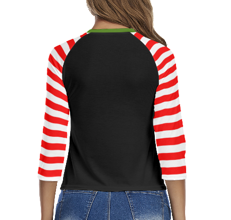 It's a Christmas Scary Movie Ladies Raglan Tee