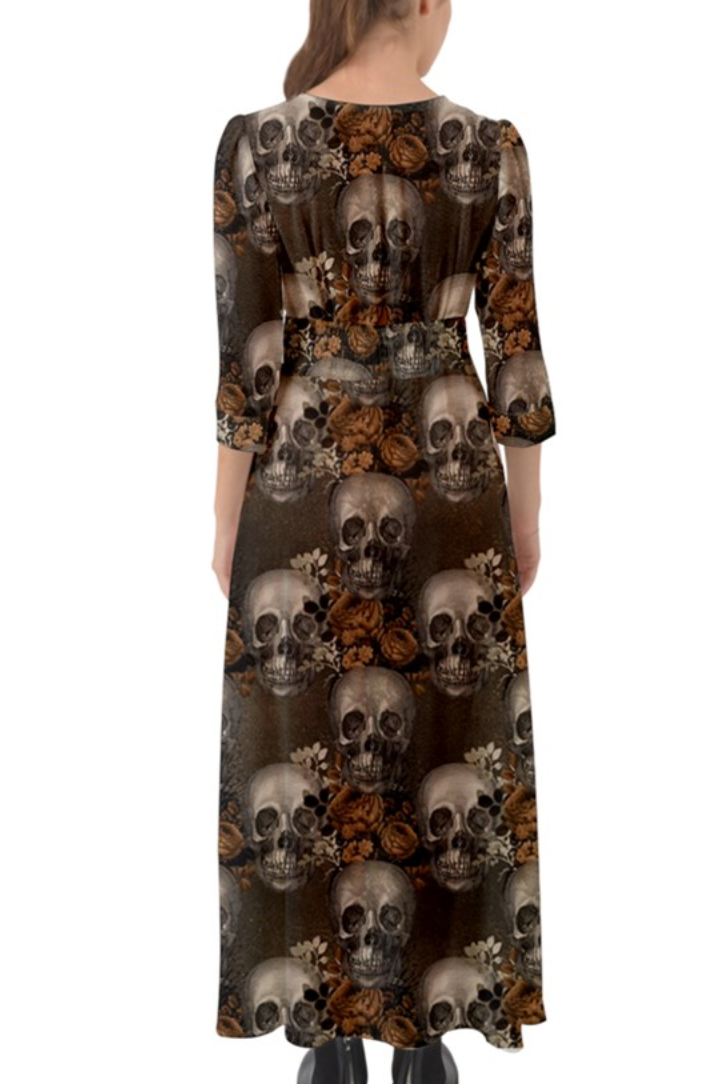 Autumn Skull Button Dress