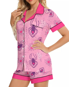Pink Spider Pajama Set
