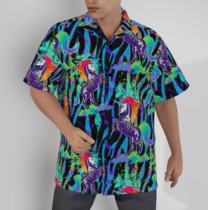 Rainbow Skelecorn Button Up Shirt